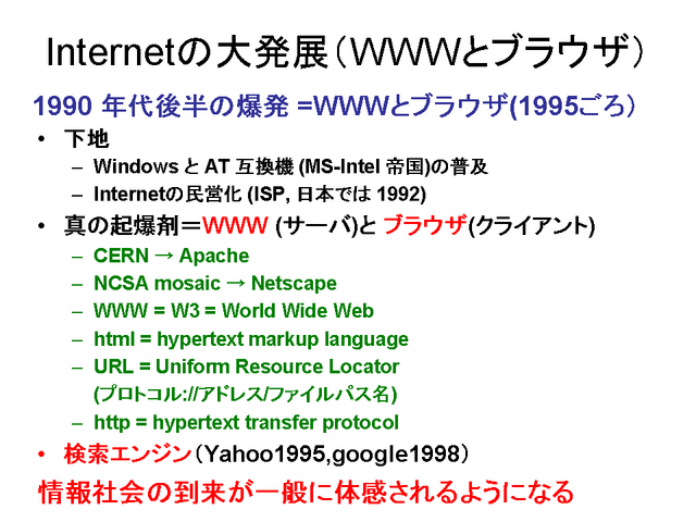 Internet����ȯŸ��WWW�ȥ֥饦����